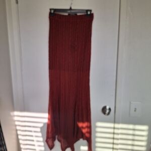 KILLSTAR Julia's Betrayal Copper Red Lace Maxi Skirt Sz XS
